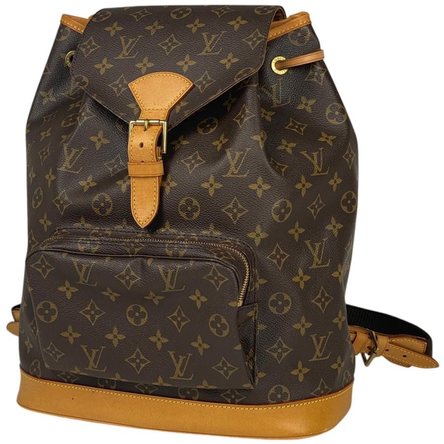Louis Vuitton Montsouris GM Monogram Brown Backpack M51135 Used