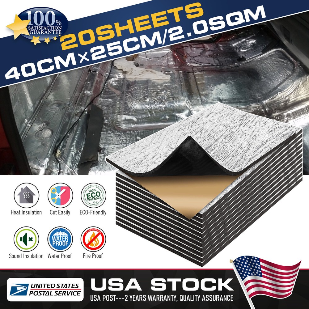 Sound Deadener material Noise&Heat Shield Insulation Car Hood Trunk Door Celling