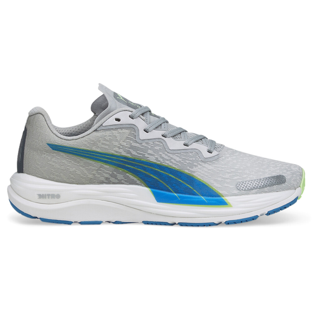 Puma Velocity Nitro 2 Wildwash Running  Mens Grey Sneakers Athletic Shoes 376263
