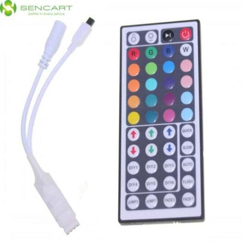 44-Key RGB LED Strip with RF Remote, Durable Plastic & TPU String Lights