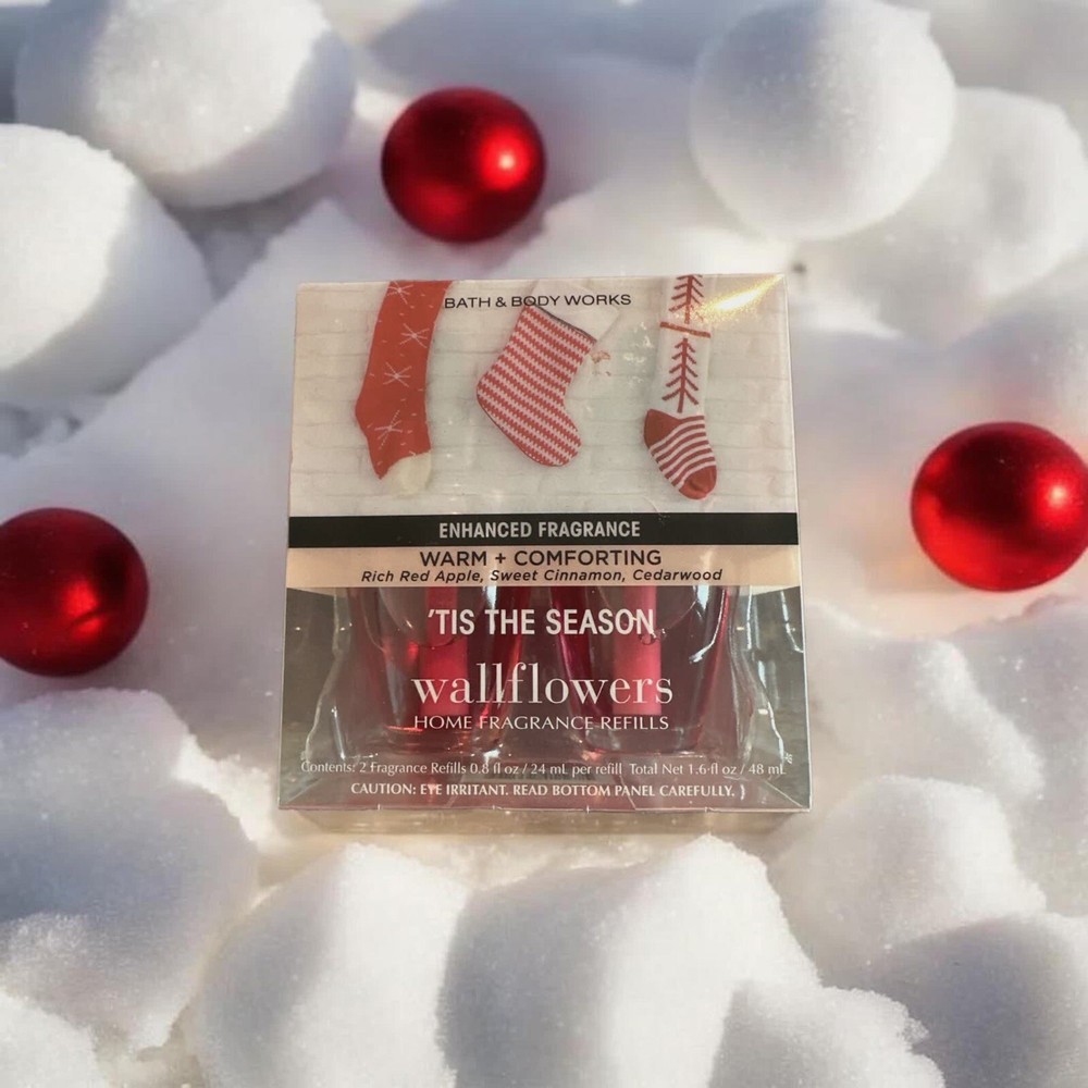 Bath & Body Works ‘Tis The Season Wallflowers Refill, 1 Pack, Pack Contains 2