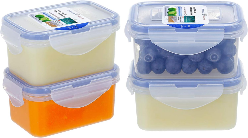Mini Plastic Food Storage Containers for Portion Control – Leak-Proof Set