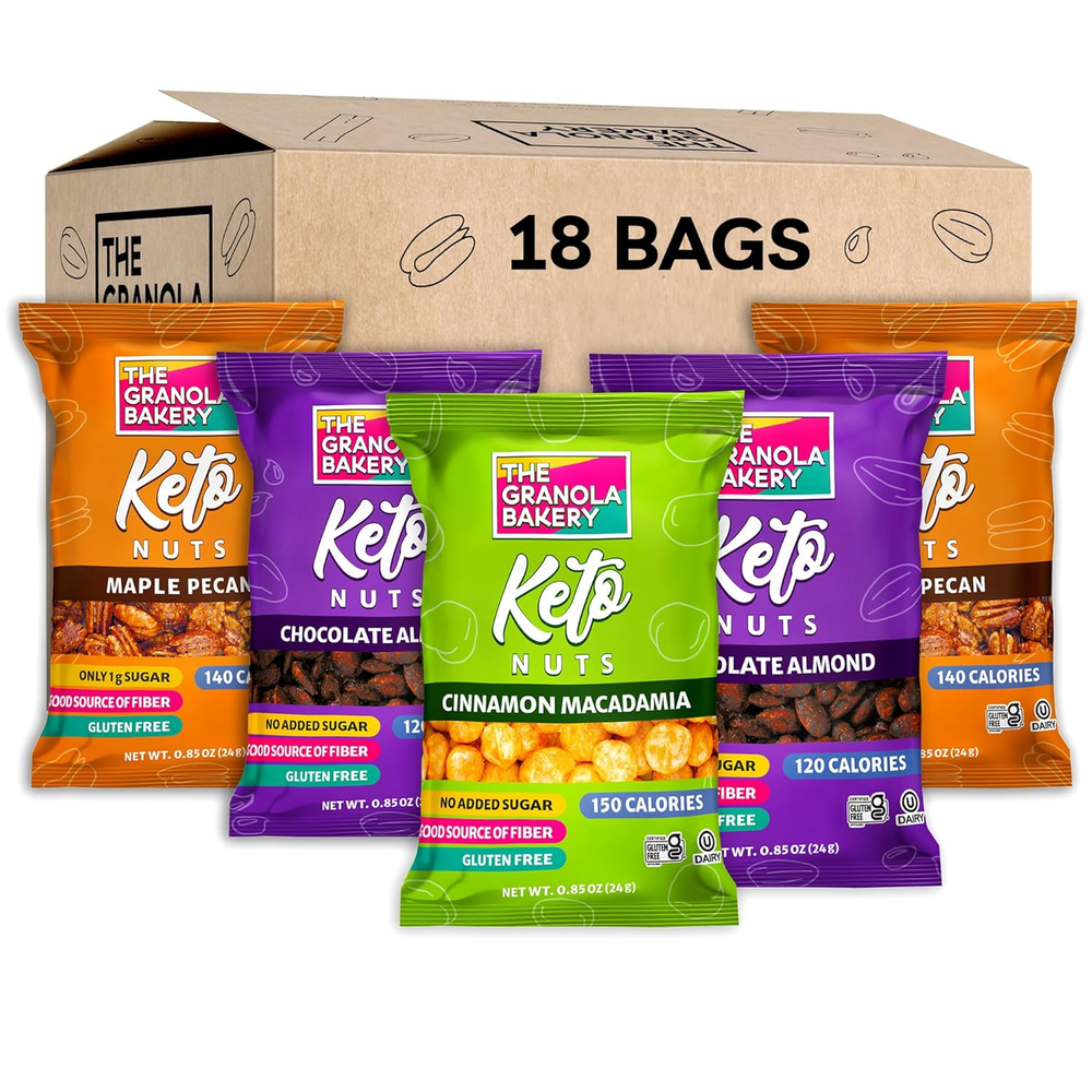 TGB Variety Nut Bites, Keto Snacks, No Added Sugar, Gluten Free, Healthy Low Car