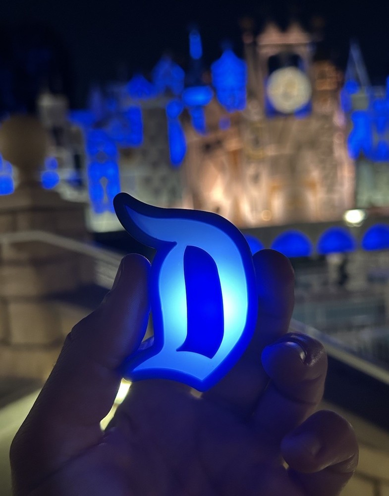 Disneyland 70th Anniversary Glow Cube with Light Up D Logo