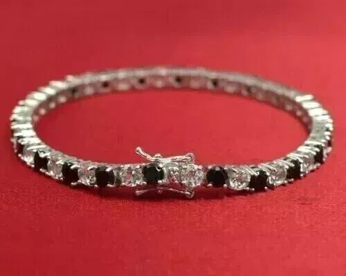 6Ct Round Lab Diamond Tennis Bracelet in 14K White Gold Plated 7 Inches