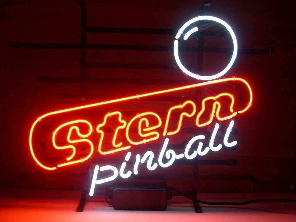 Stern Pinball Neon Light Sign 24x20 Wall Decor for Bar Game Room