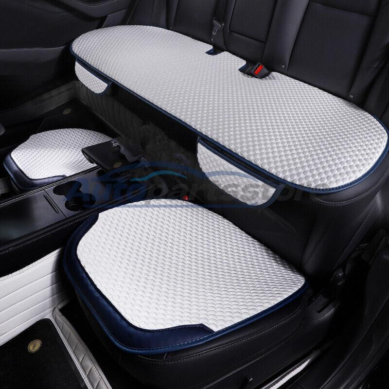 3D Breathable Car Seat Cover with Cushion Protector - 3Pcs Set for Front & Rear Seats
