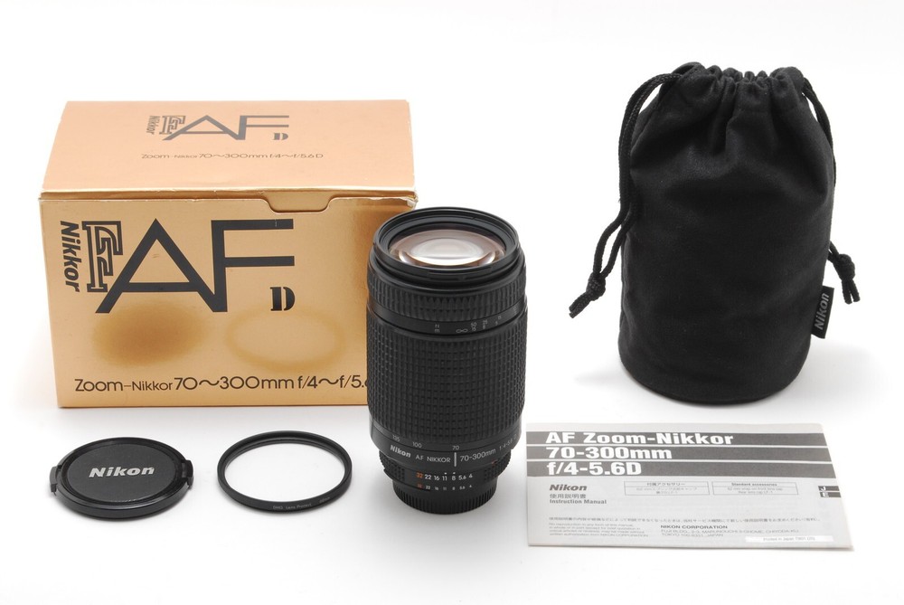 Nikon AF Nikkor 70-300mm F4-5.6 D Zoom Lens Japan EXC+5 Condition in Box
