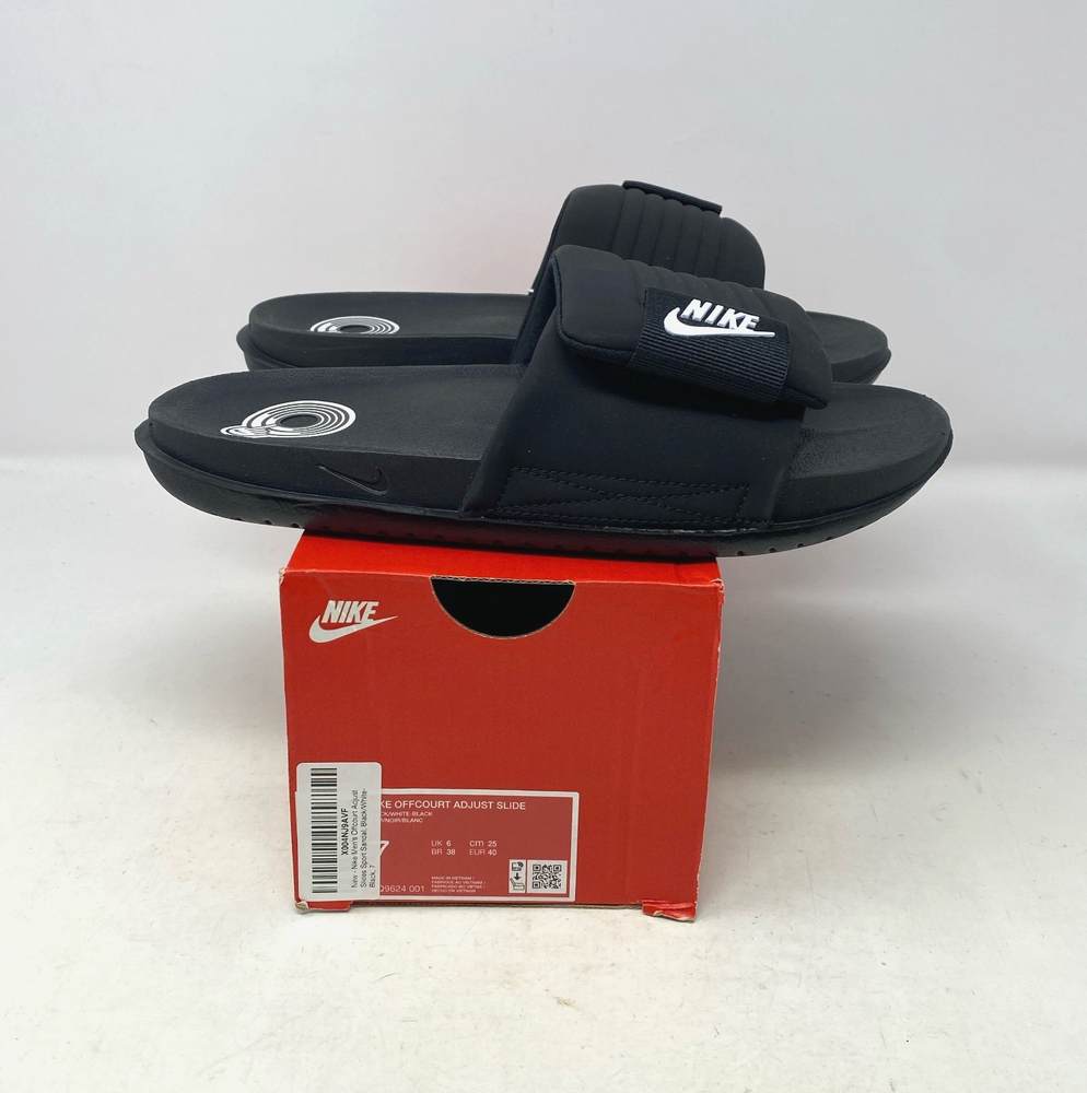 Nike Offcourt Adjust Slide Black/White-Slip On Sandals DQ9624 001 Mens Size 7