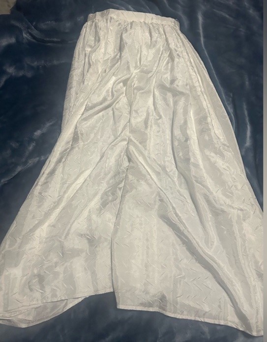 Oscar de La Renta Vintage Empire Waist Maxi Skirt White Size 10