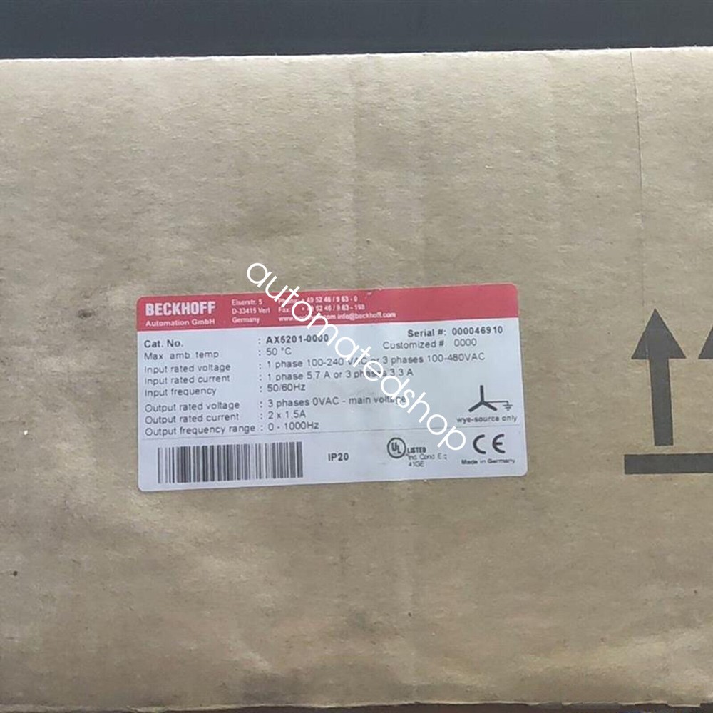 1PC New BECKHOFF AX5201-0000 Servo drive Shipping DHL or FedEX