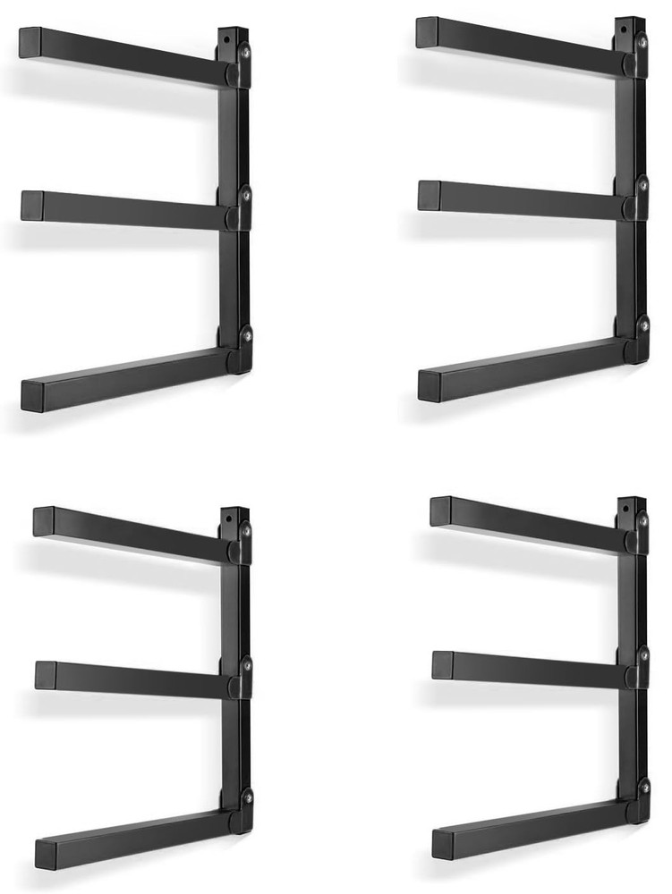 Wall Mount Wood Organizer Metal Rack for Shed or Workshop Lumber Storage