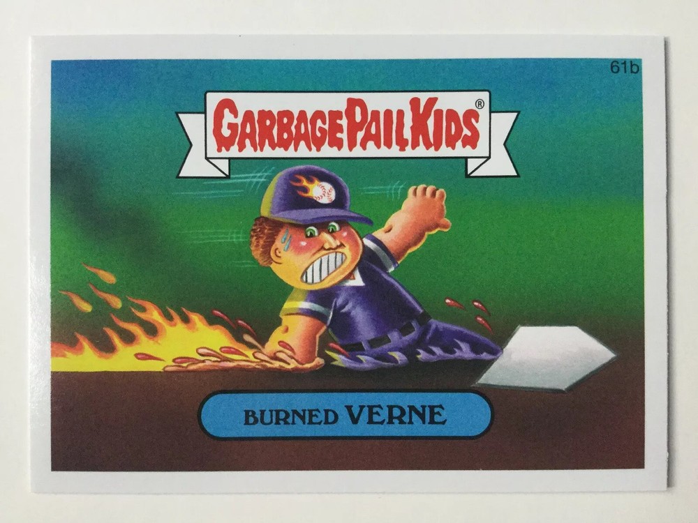 Garbage Pail Kids 2015 Topps Sticker 61b Burned Verne