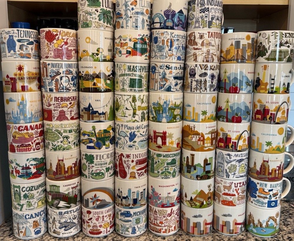 Massive Starbucks You Are Here Collection Mugs Set - 60!