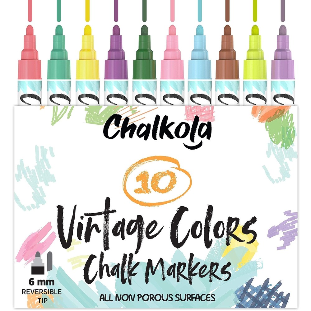 Chalkola Liquid Chalk Markers for Chalkboard, Blackboard, Window, Bistro, Car...