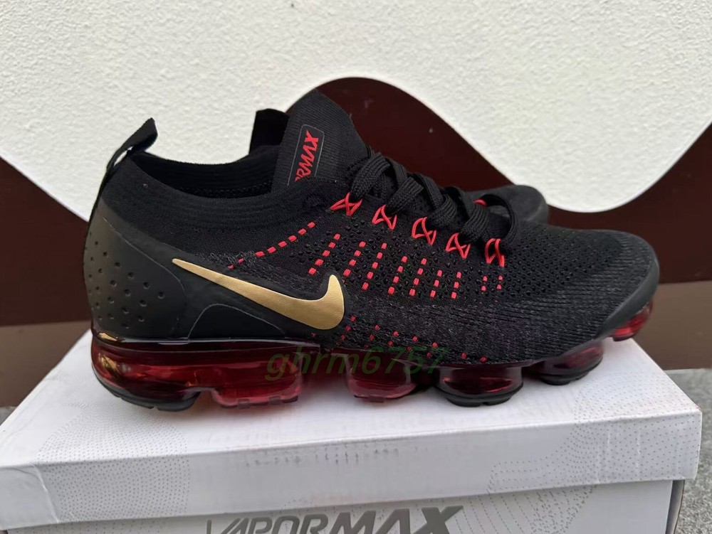 Nike Air VaporMax Flyknit 2018 FK Black Red Men's Casual sports shoes