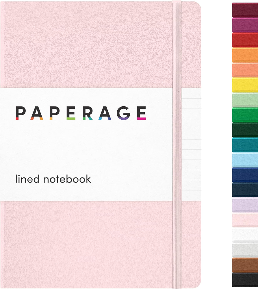 PAPERAGE Blush Lined Journal Notebook, 160 Pages, Medium 5.7x8 inches