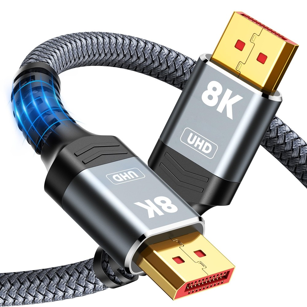 8K 4K DisplayPort 1.4 Cable 3.3FT VESA Certified 8K60Hz 4K144Hz HDR