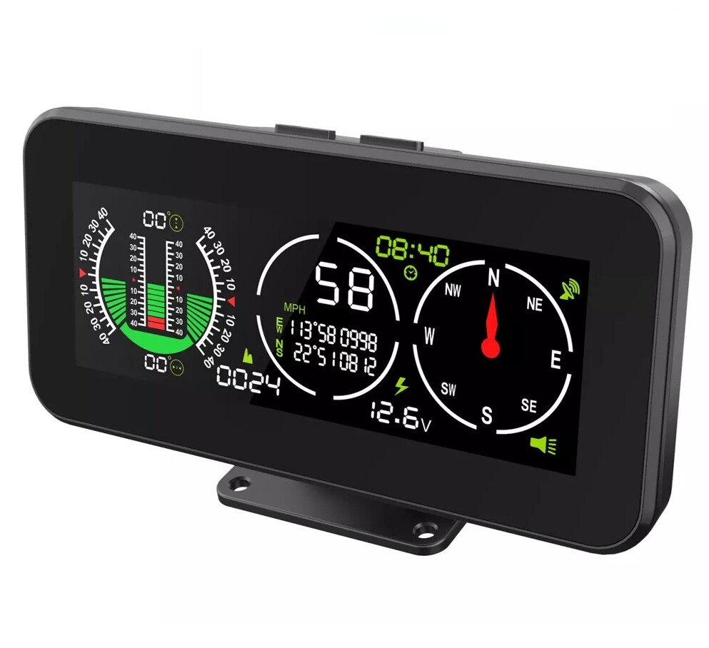 Digital Inclinometer GPS Car Compass Slope Level Tilt Balancer