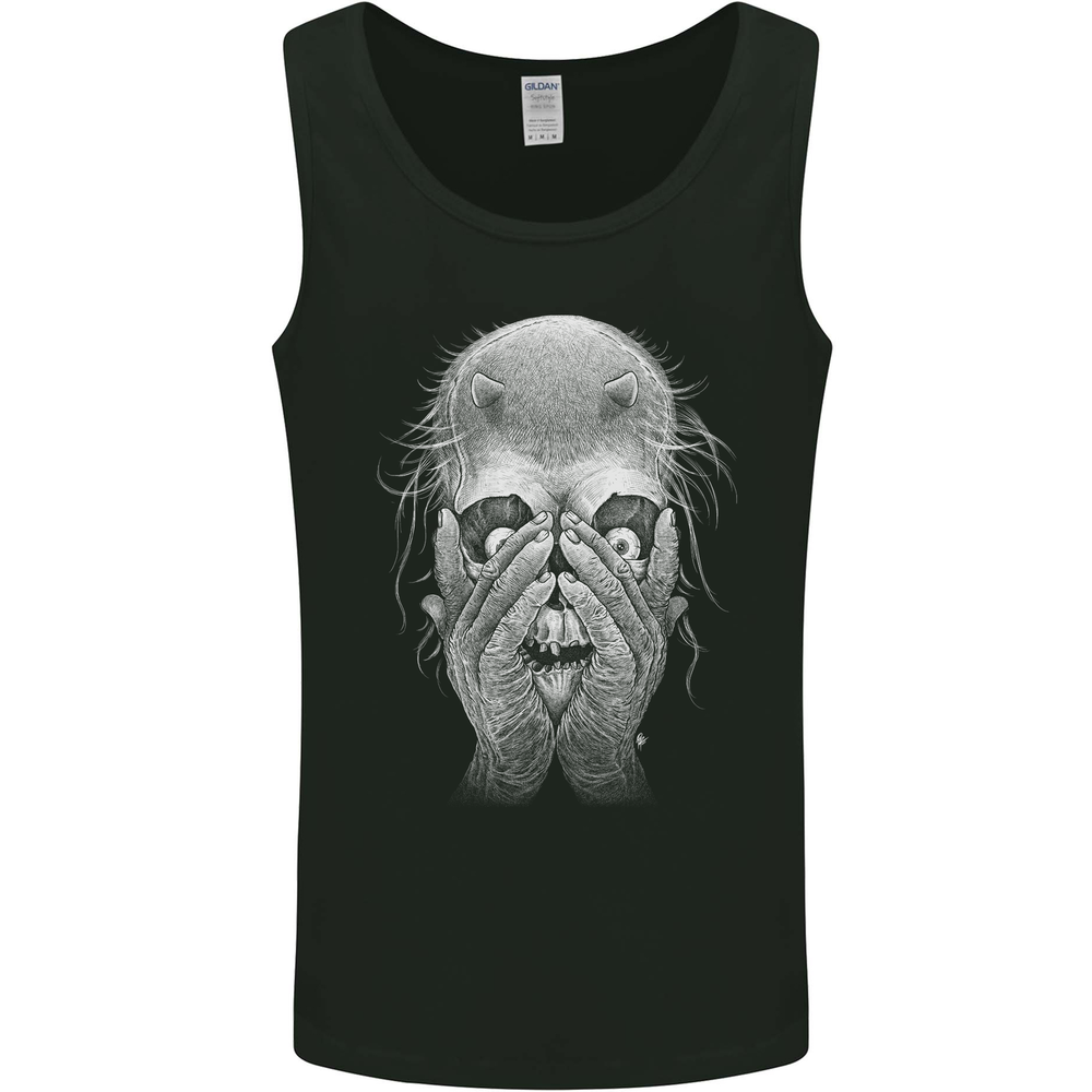Peekaboo Demon Devil Skull Mens Vest Tank Top