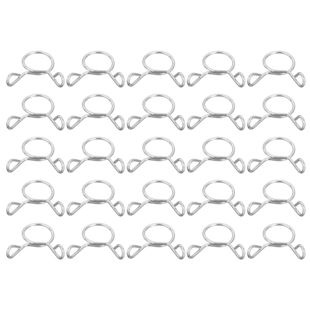25 Pcs Fuel Line Hose Tubing Spring Clips 9.5mm Water Pipe Spring Clip Clamps