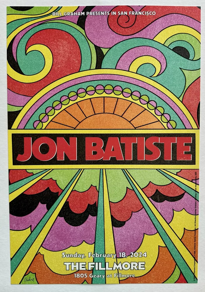 Jon Batiste Concert Poster 2024 2025 Fillmore F-1808