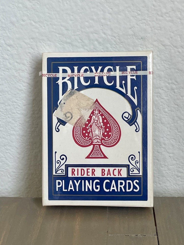 Vintage Sealed Bicycle Rider Back Blue Poker Cards USA