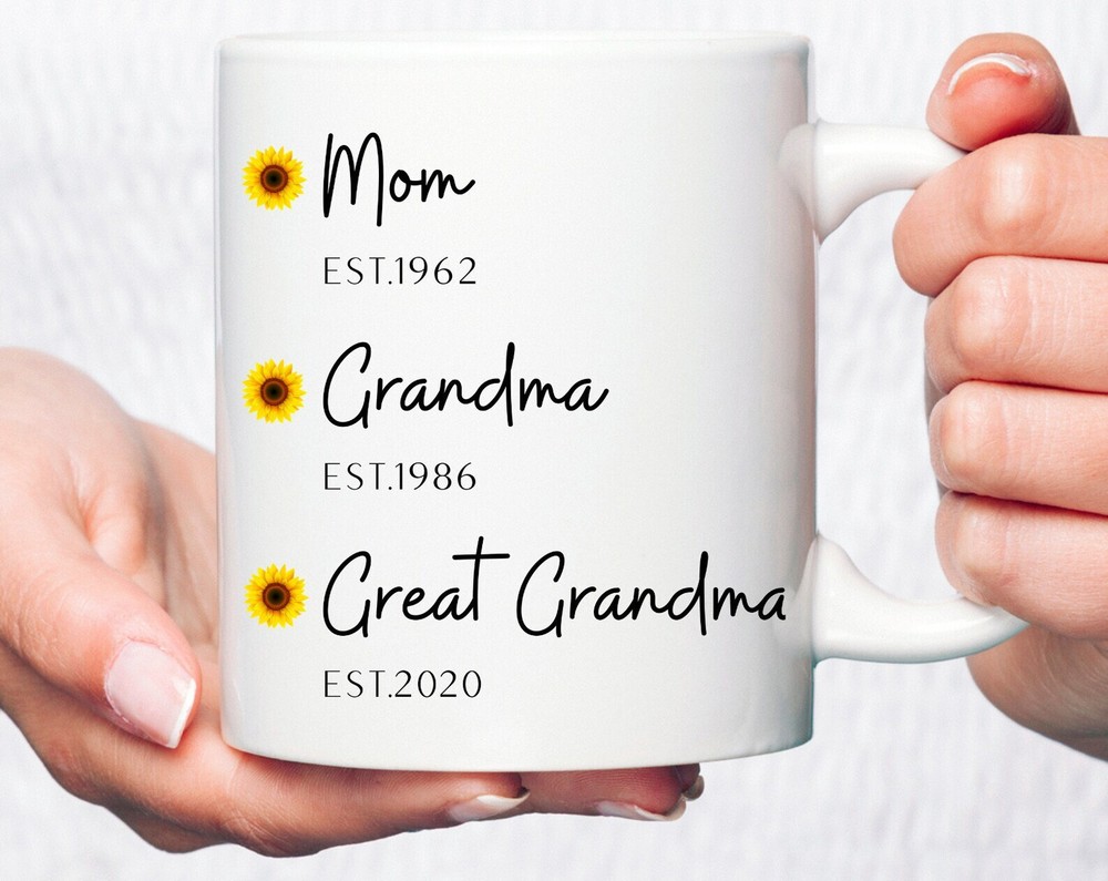 Great Grandma Mug For Grandma Pregnancy Announcement Custom Est Gift New Great