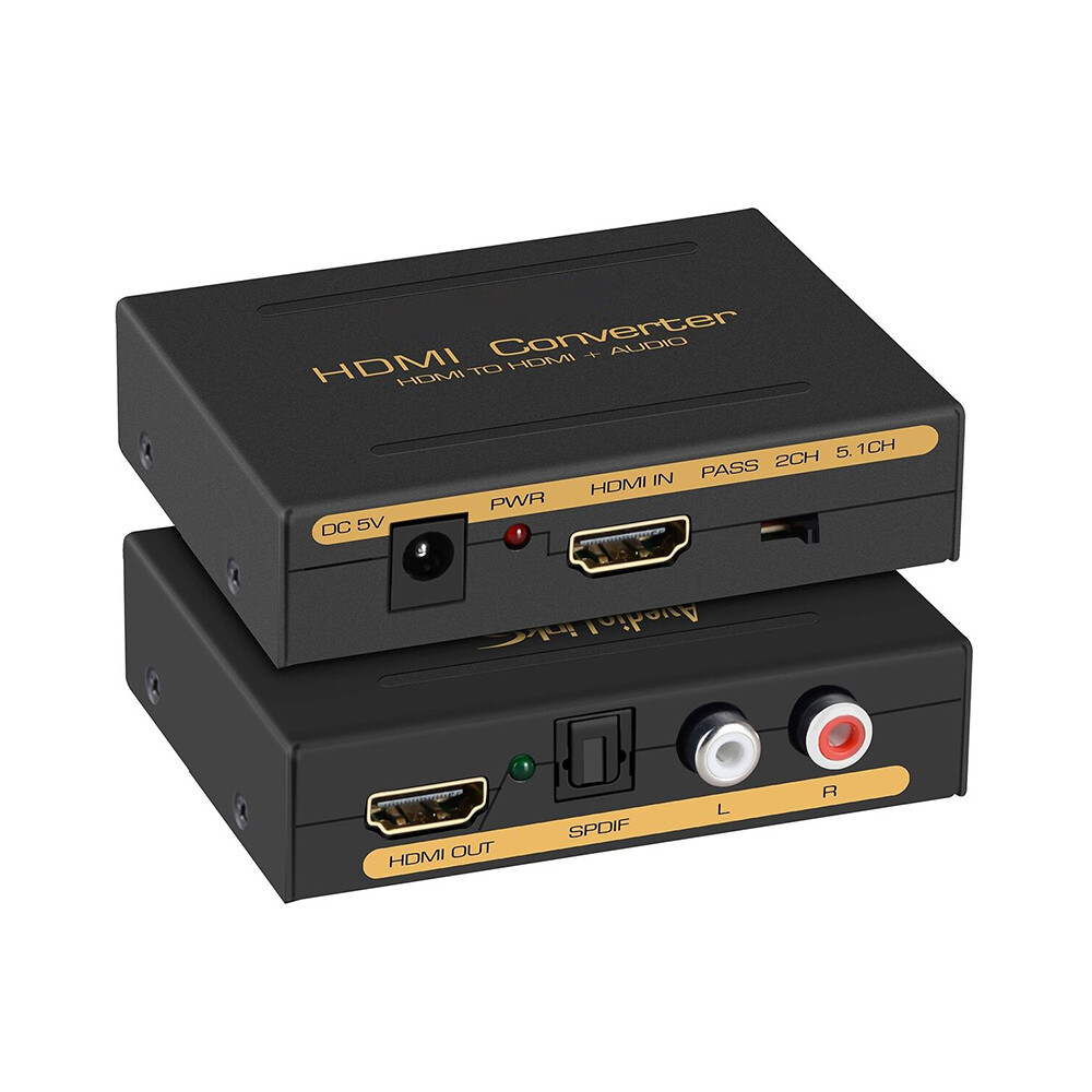 HDMI Audio Extractor Converter Adapter HDMI to HDMI + Optical SPDIF 3.5mm