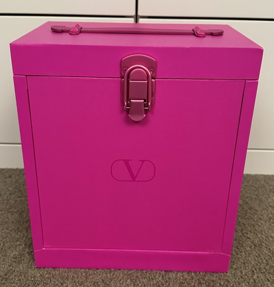 Valentino VIP Exclusive Neon Pink Large Makeup Toiletry Case