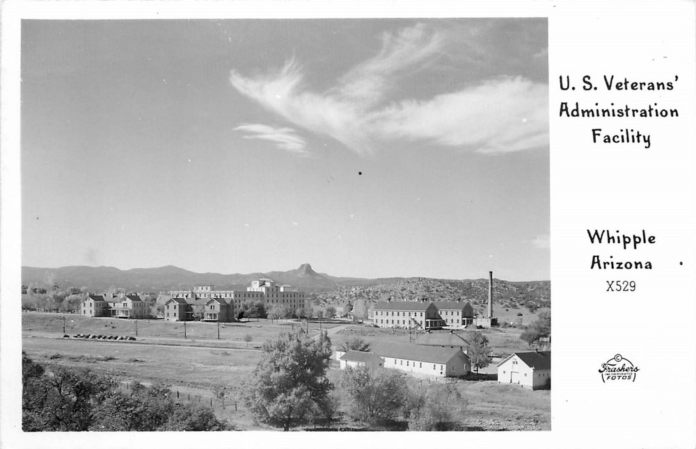 1940s Whipple Arizona US Veterans Administration Facility RPPC Postcard 25-10093