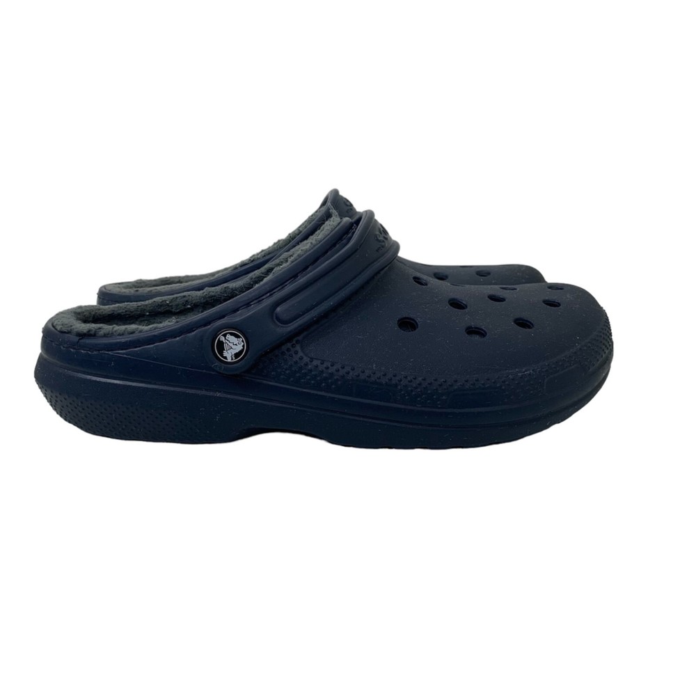 Crocs Classic Lined Clogs Navy Size M9 W11 Comfort Slip-On Shoes