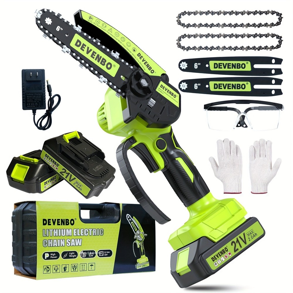 Portable Cordless Mini Electric Chainsaw for One-Hand Wood Cutting and Woodworking