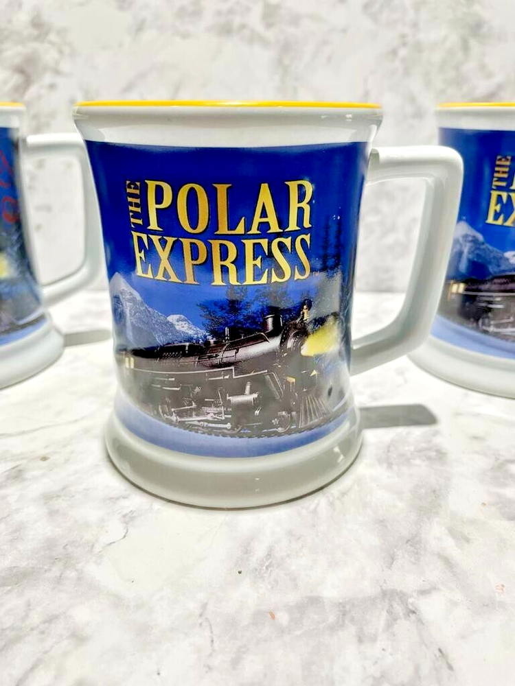 Polar Express Believe Holiday 3D Raised Coffee Tea Mug Large Capacity