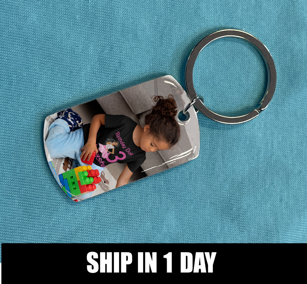 Memorable Gift for Love for Mom Key Chain Baby Kid Memory Custom Photo Keychain