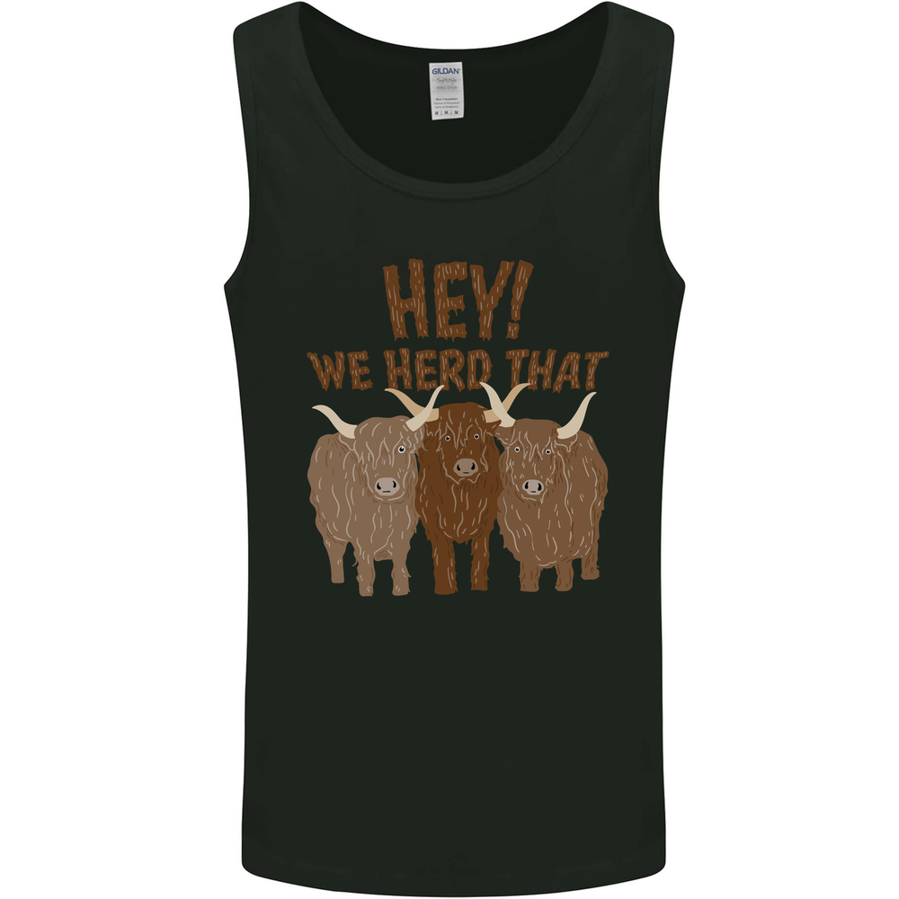 We Herd That Funny Cow Mens Vest Tank Top