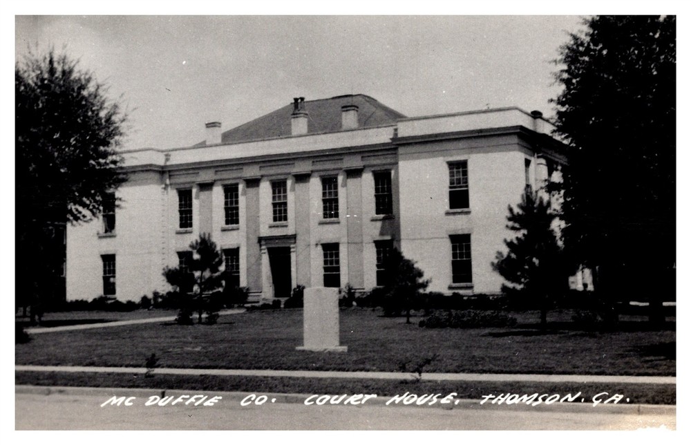 RPPC Thomson GA Court House McDuffle County C1950s Postcard AG1