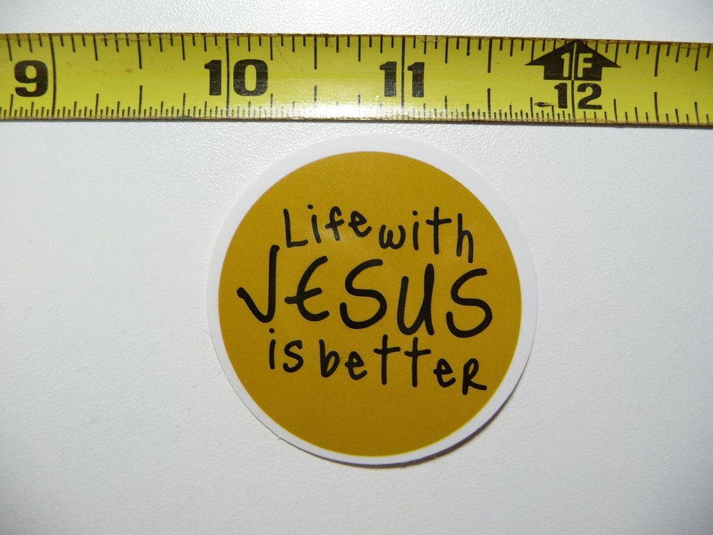 Life With Jesus Is Better Decal Sticker for Church Christian Faith Belief