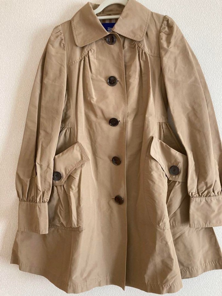 Burberry Blue Label Trench Coat Beige Woman from Japan