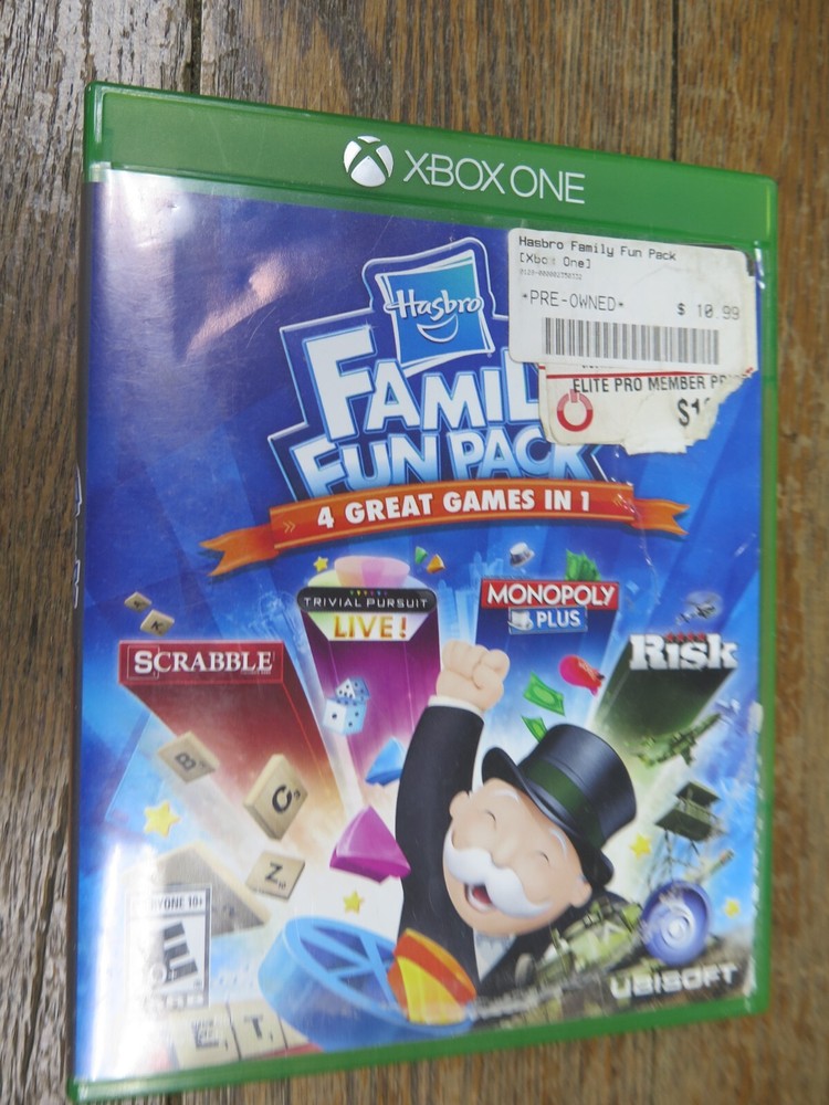 Hasbro Family Fun Pack 4 Games for Xbox One - Tested & Working