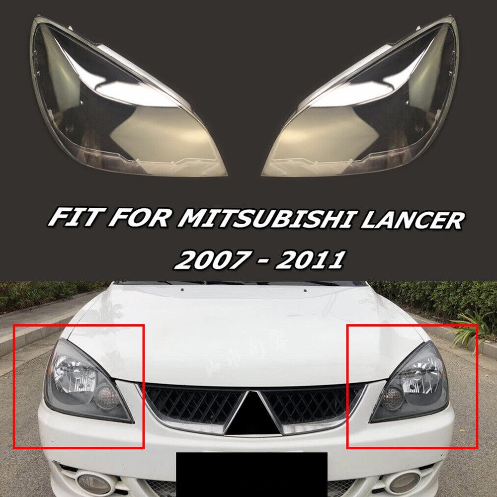 Headlight Lens Headlamp Shell Cover Cap For Mitsubishi Lancer 2007 2008 09 10 11