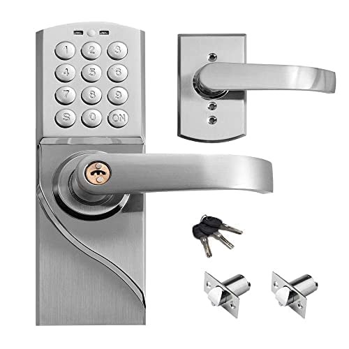 Smart Keyless Entry Door Lock with Keypad & Handle for Bedroom