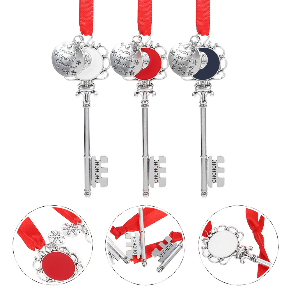3pcs Christmas Stocking Stuffer Christmas Santa Key Christmas New Year Gift