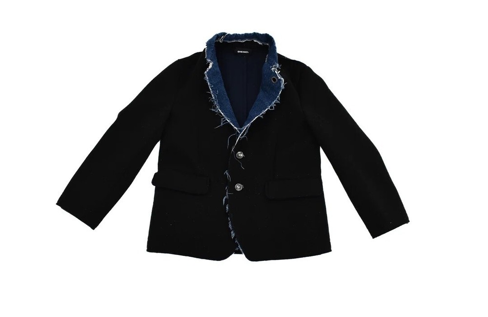 NWT ~. Black single-Breasted Cotton Blazer by DIESEL