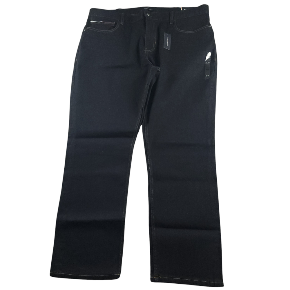 Tommy Hilfiger Jeans 40x30 Mens Stretch Straight Mid Rise 5 Pocket Rinse Wash