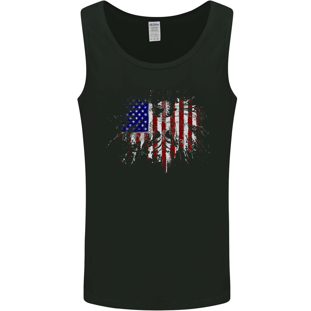 Eagle Flag 4th of July USA Mens Vest Tank Top