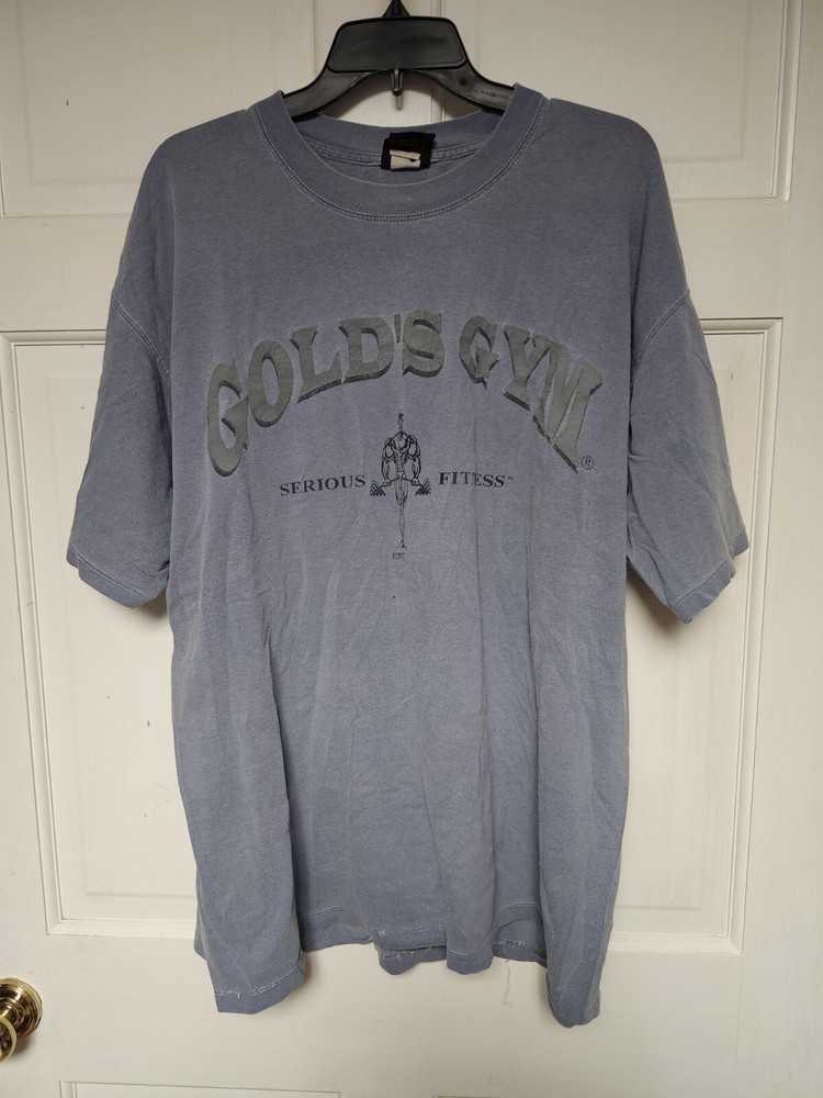 VTG Black Tag Gold's Gym Serious Fitness T-Shirt Bodybuilding USA, Men XL