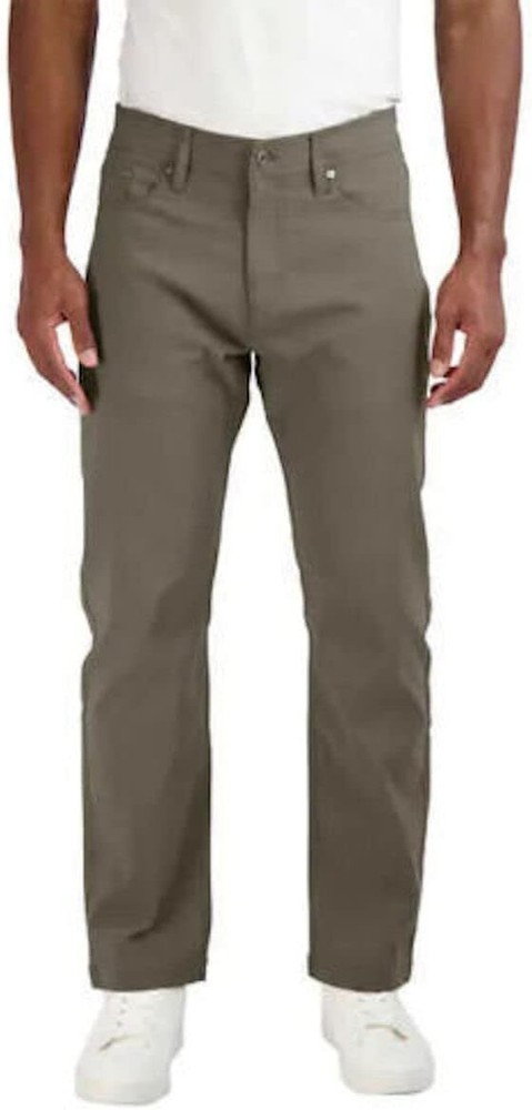 Gerry Mens Relaxed Fit Comfort Stretch Commuter Pants in Green