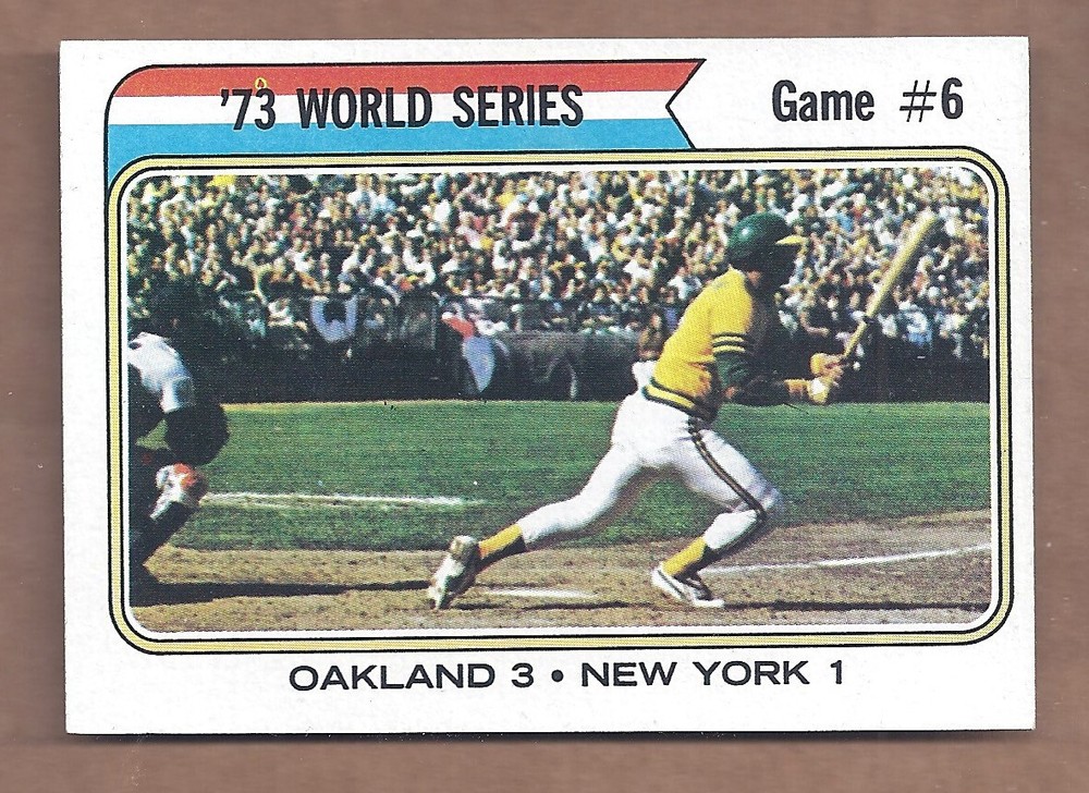 1974 Topps HOF #477 REGGIE JACKSON WORLD SERIES GAME 6 NEAR MINT CONDITION