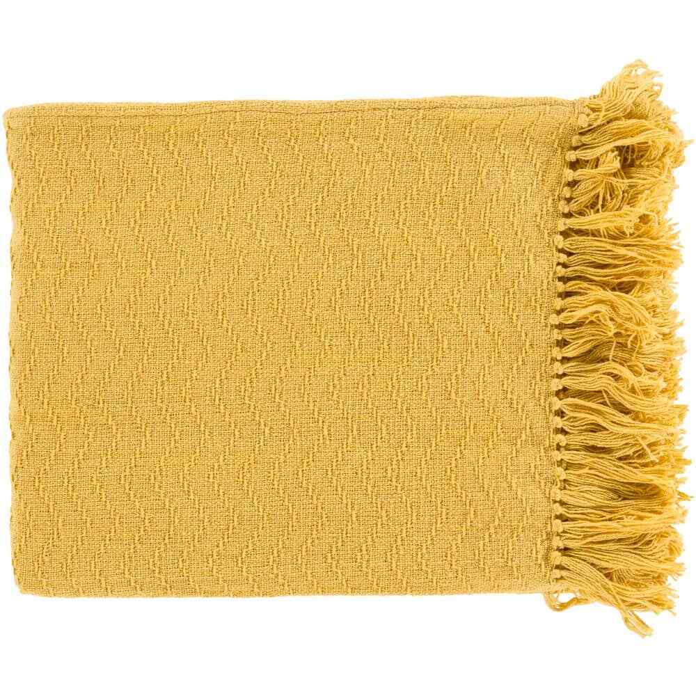 Moheb Bright Yellow Throw Blanket
